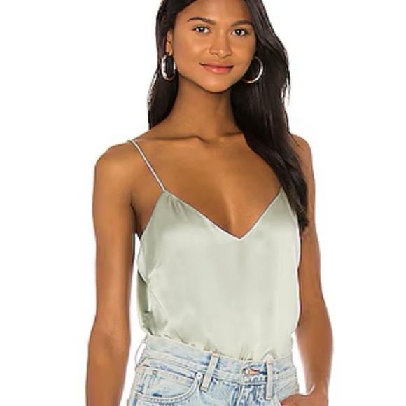 Anine Bing Gwenyth Silk Camisole Dusty Mint size L NWOT - Picture 1 of 7
